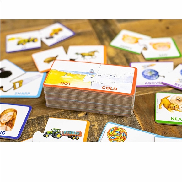 Opposites 30-Piece Matching Puzzle with Tin Storage Case Pre-School Kindergarten - Picture 5 of 5